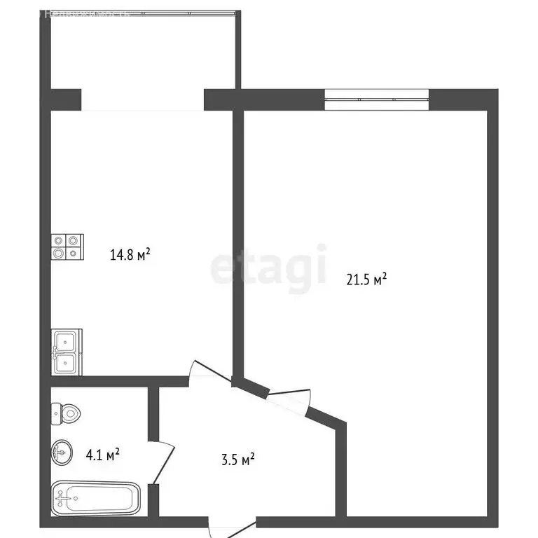1-комнатная квартира: Нальчик, район Горная, Солнечная улица, 8к2 ... - Фото 1