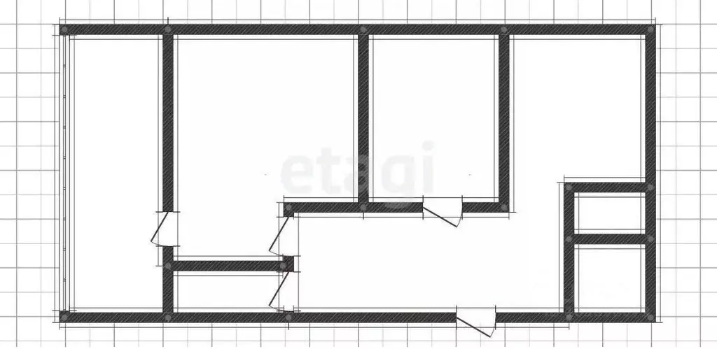 2-к кв. Татарстан, Зеленодольск ул. Фрунзе, 19 (50.6 м) - Фото 1