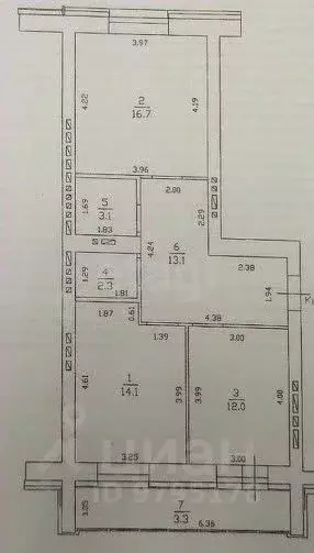 2-к кв. Татарстан, Казань ул. Азата Аббасова, 3 (61.3 м) - Фото 1