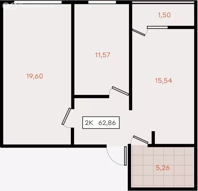 2-комнатная квартира: Динской район, Южно-Кубанское сельское ... - Фото 2