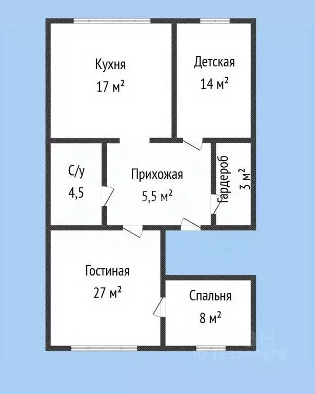 3-к кв. Дагестан, Каспийск ул. Магомедали Магомеджановa, 39 (79.0 м) - Фото 2