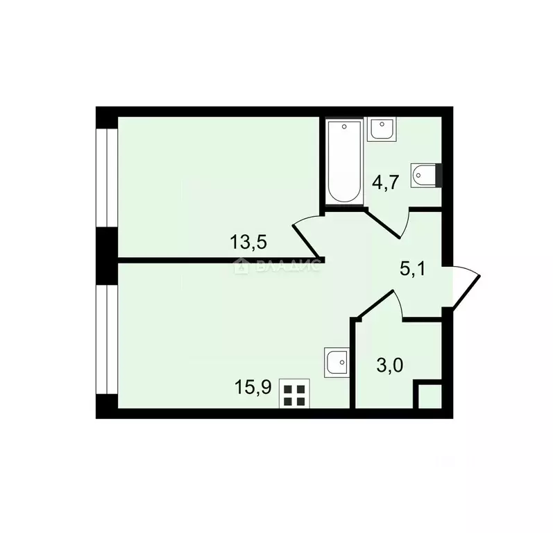 1-к кв. Москва Часовая ул., 28к2 (42.2 м) - Фото 0