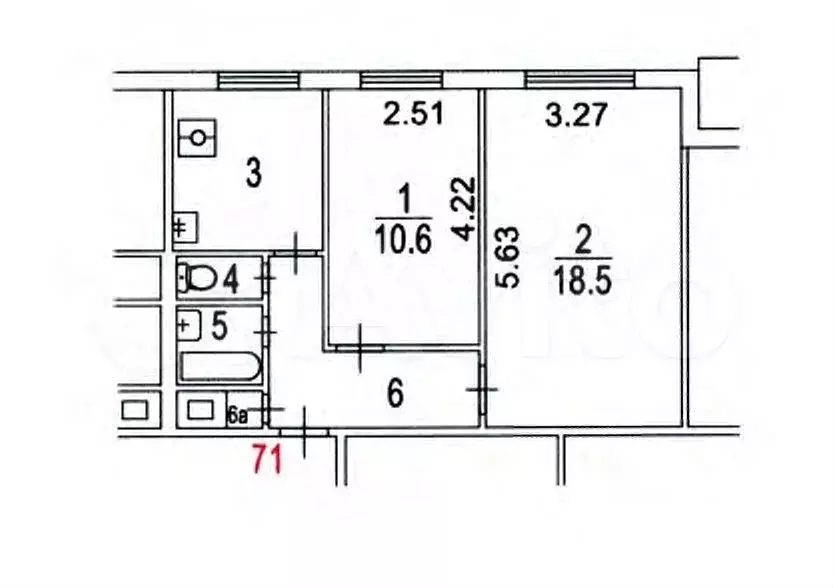 Аукцион: 2-к. квартира, 45,4 м, 9/9 эт. - Фото 0