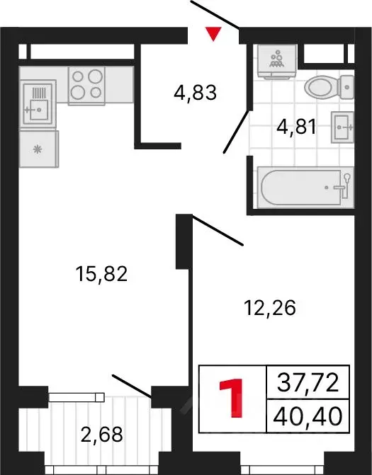 1-к кв. Свердловская область, Екатеринбург ул. Владимира Высоцкого, ... - Фото 1