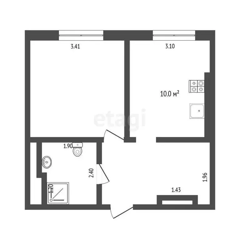 1-комнатная квартира: Тюмень, улица Республики, 204к11 (40.4 м) - Фото 1
