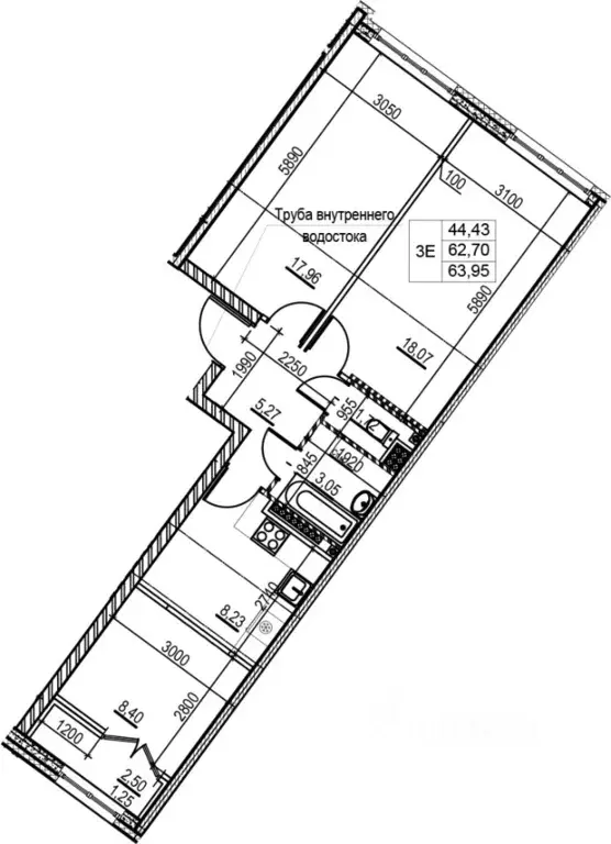 2-к кв. Санкт-Петербург Ремесленная ул., 15 (65.3 м) - Фото 1