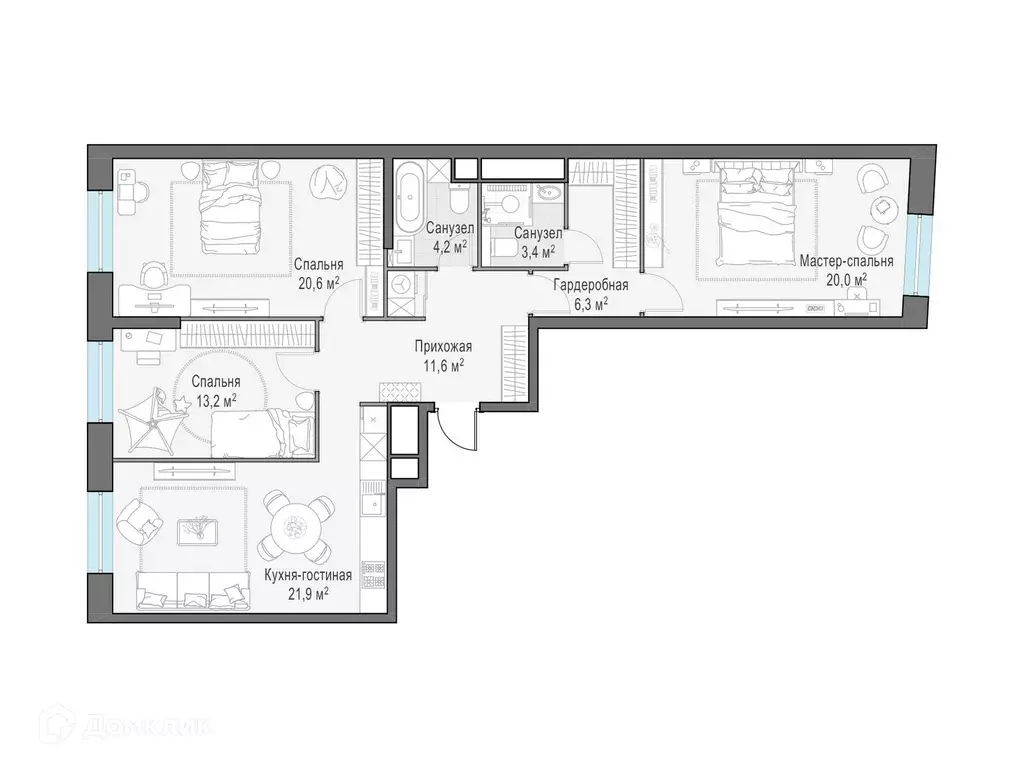 Продаётся 3-к квартира, 101.8 м - Фото 0