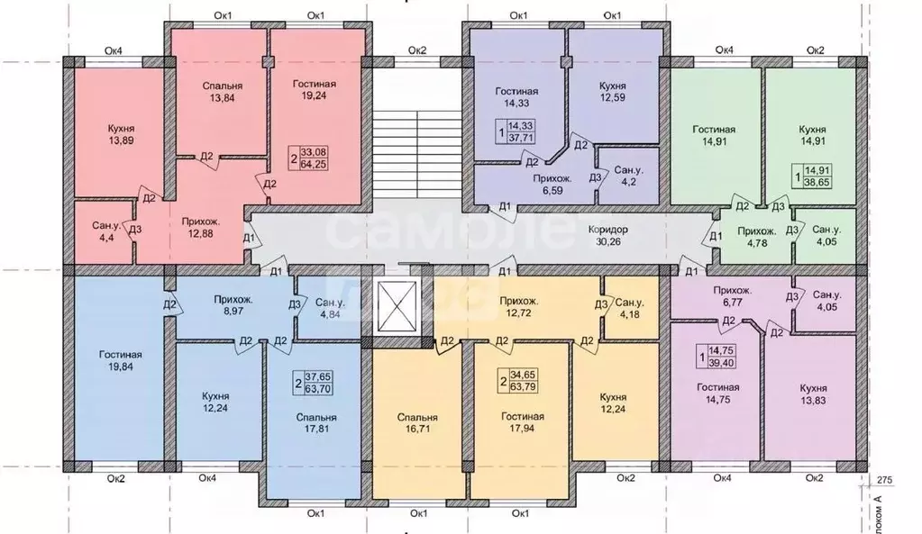2-к кв. Кабардино-Балкария, Нальчик ул. Хужокова, 145Д (65.0 м) - Фото 1
