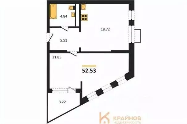 1-к кв. Воронежская область, Воронеж наб. Чуева, 7 (52.53 м) - Фото 0