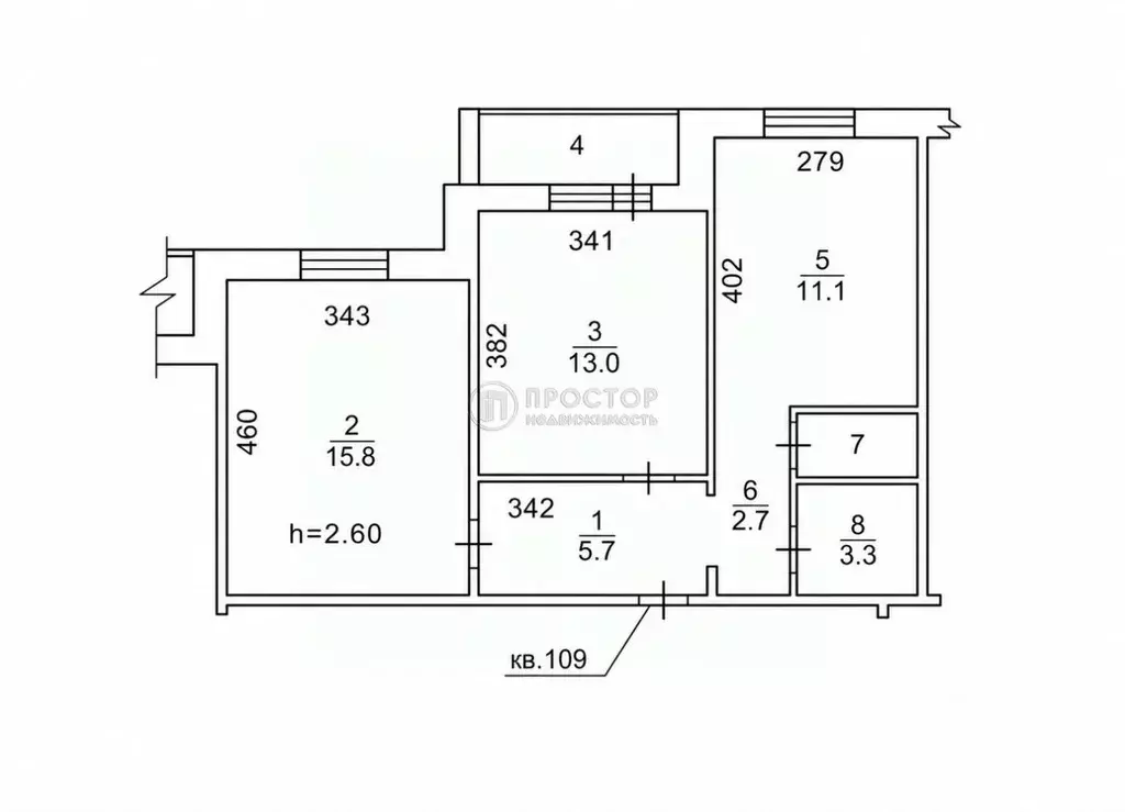 2-к кв. Московская область, Реутов ул. Победы, 22к3 (55.0 м) - Фото 2