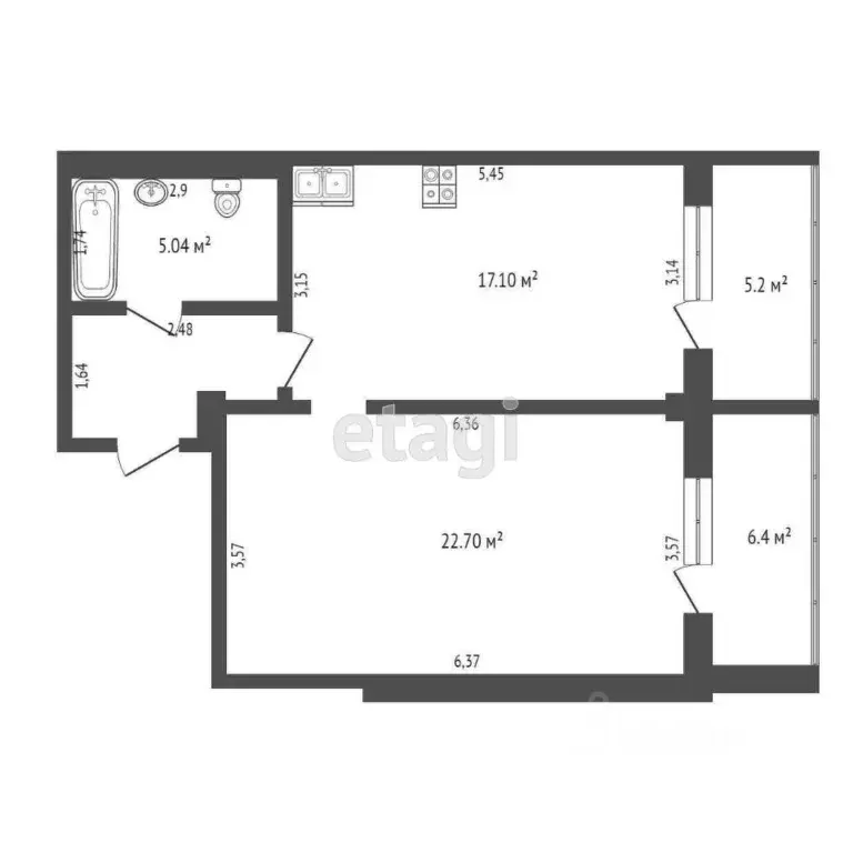 3-к кв. Краснодарский край, Ейск Коммунистическая ул. (94.3 м) - Фото 2