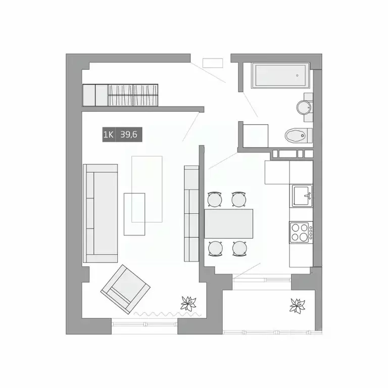 1-к кв. Приморский край, Артем ул. Острякова, 37Б (39.6 м) - Фото 0