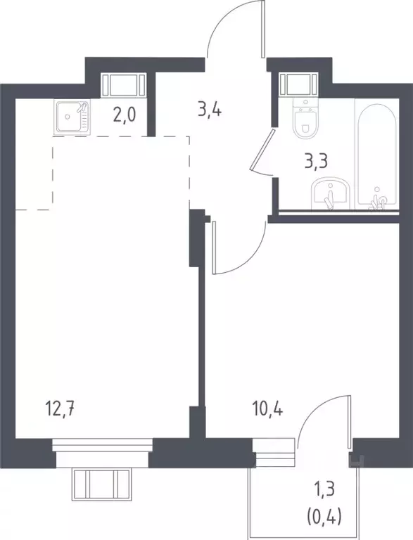 1-к кв. Московская область, Люберцы Зенино ЖК Самолет мкр, проезд ... - Фото 0