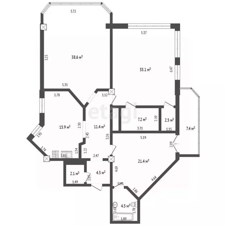 3-к кв. Крым, Ялта ул. Володарского, 9 (145.0 м) - Фото 2