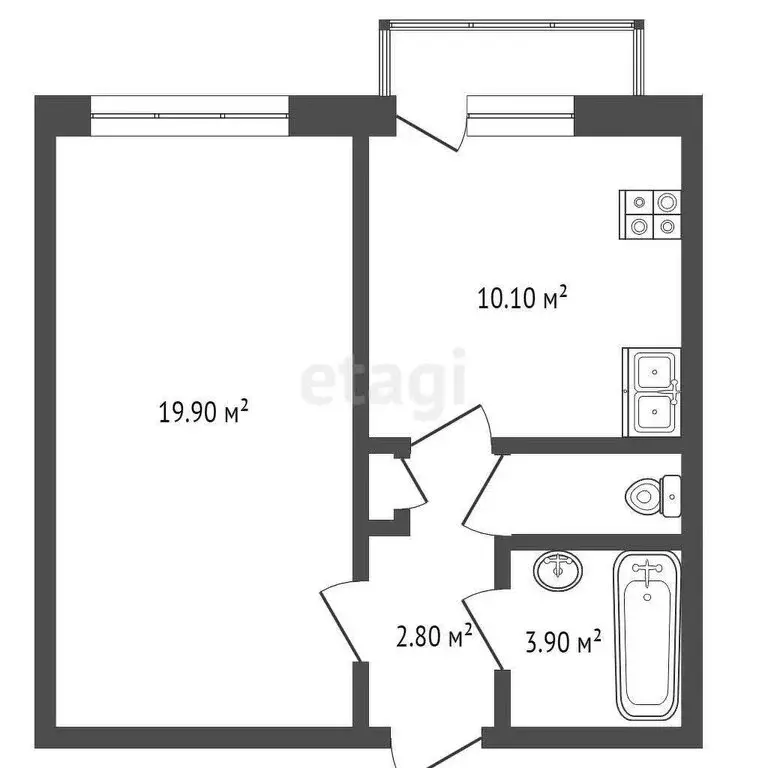 1-комнатная квартира: Москва, Литовский бульвар, 13/12 (38.5 м) - Фото 0