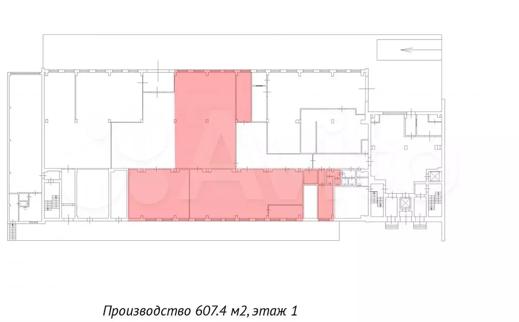 Склад/ производство 607м на 1 этаже - Фото 0