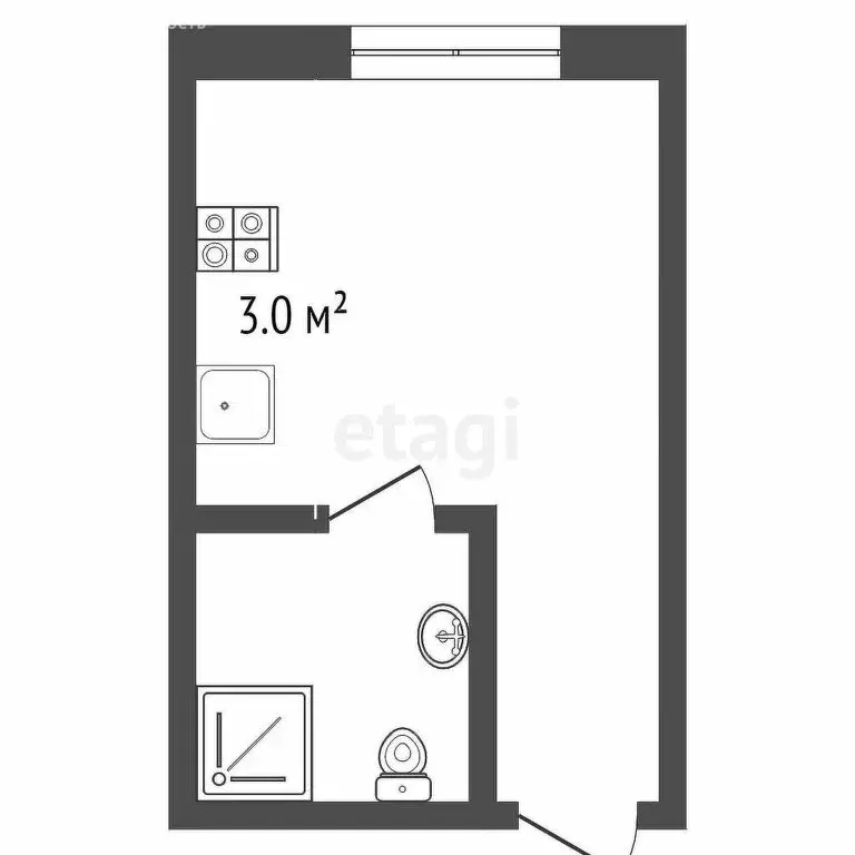 1к в -комнатной квартире (12.6 м) - Фото 1