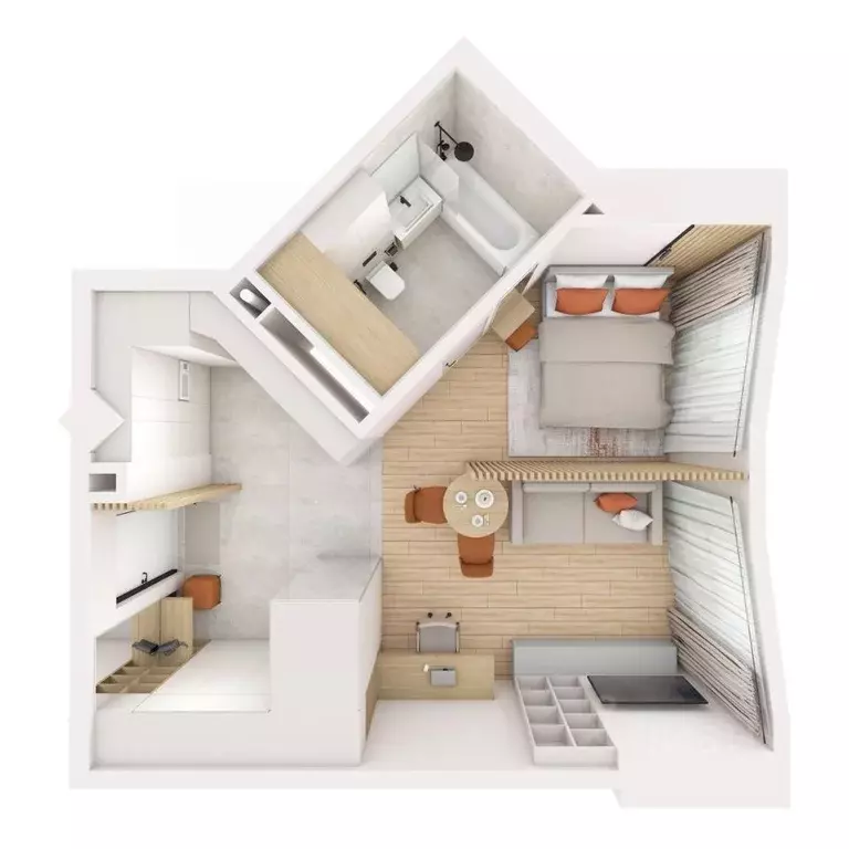 2-к кв. Приморский край, Владивосток ул. Нейбута (43.07 м) - Фото 2