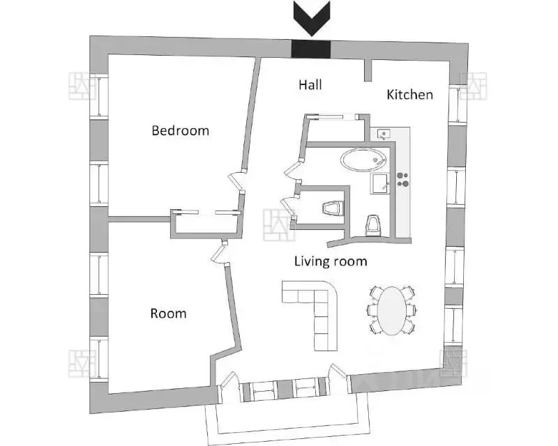 3-к кв. Москва ул. Серафимовича, 2 (104.0 м) - Фото 2