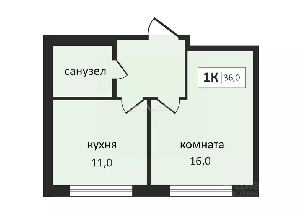 1-к кв. Московская область, Ленинский городской округ, Бутово пгт ... - Фото 2