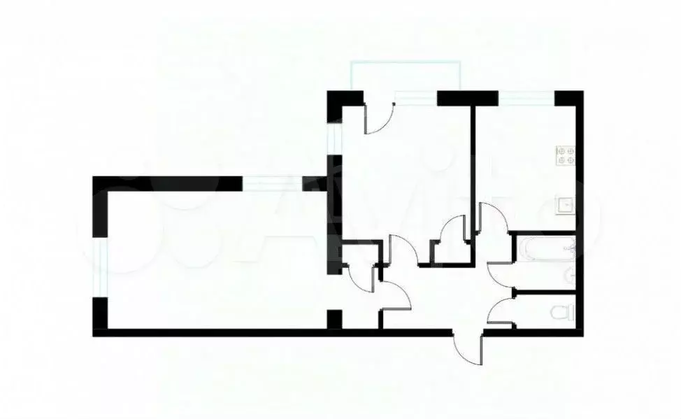 2-к. квартира, 55 м, 8/9 эт. - Фото 0