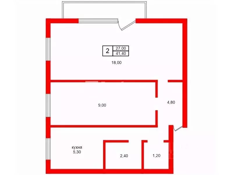 2-к кв. Санкт-Петербург Гданьская ул., 12 (41.4 м) - Фото 2