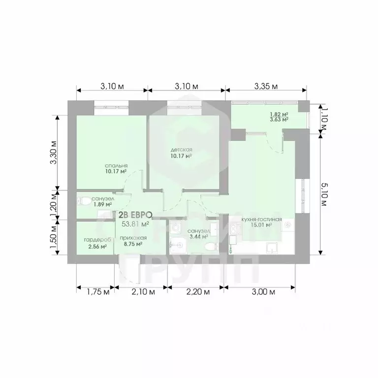 2-к кв. Владимирская область, Суздаль  (53.81 м) - Фото 2