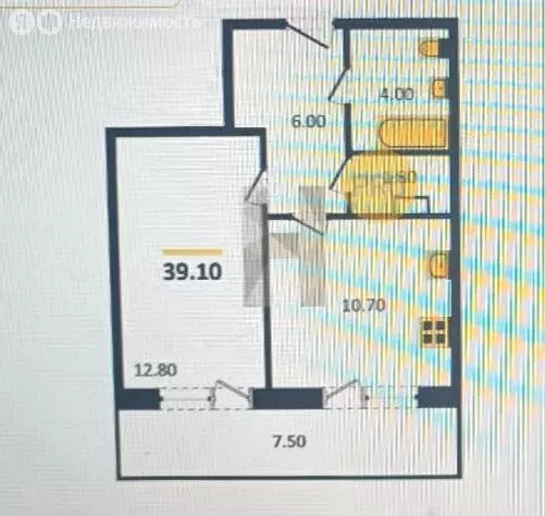 1-комнатная квартира: Киров, улица Капитана Дорофеева, 12 (39.1 м) - Фото 0