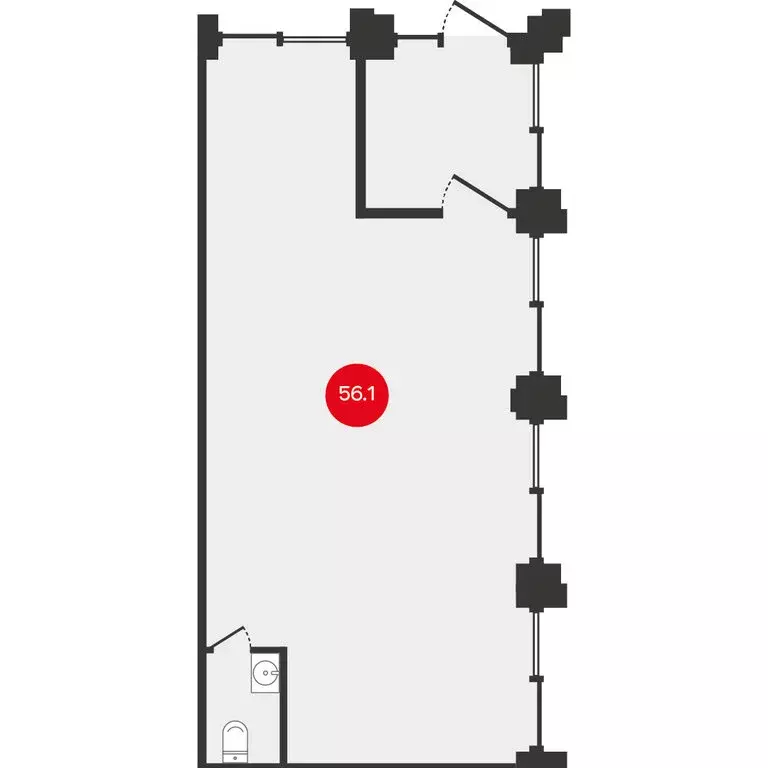 Офис (56.12 м) - Фото 2