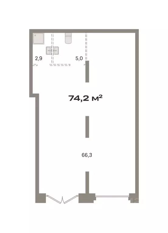 Помещение свободного назначения в Москва Квартал Метроном жилой ... - Фото 1