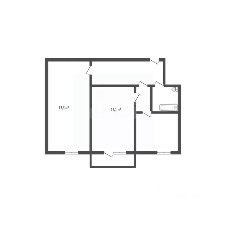 2-к кв. Белгородская область, Белгород ул. Попова, 54 (42.0 м) - Фото 1