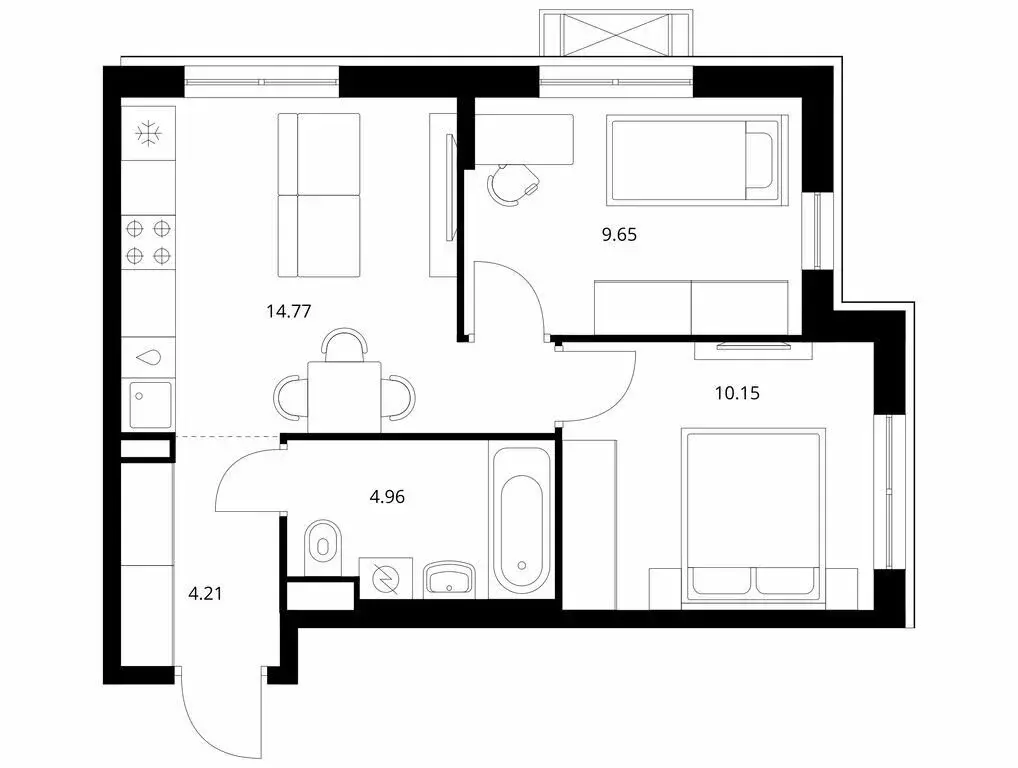 2-комнатная квартира: Улан-Удэ, Советская улица, 6/2 (43.74 м) - Фото 1