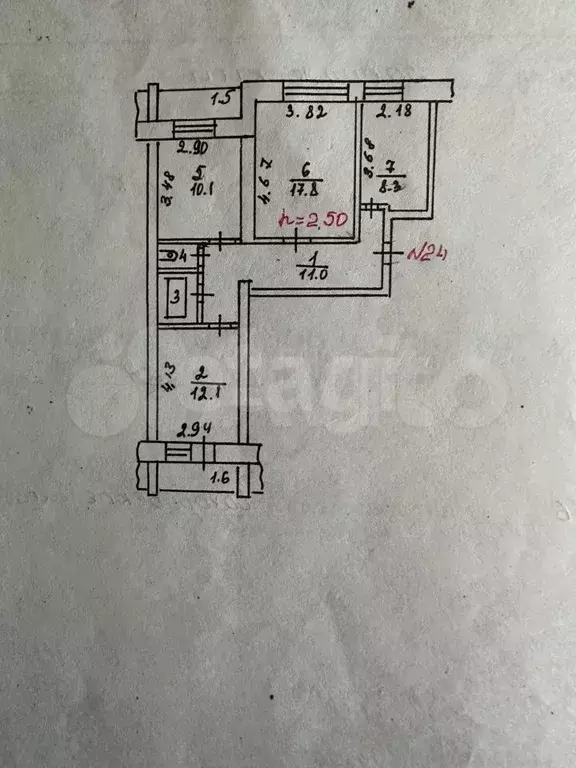 3-к. квартира, 66,5 м, 4/9 эт. - Фото 0