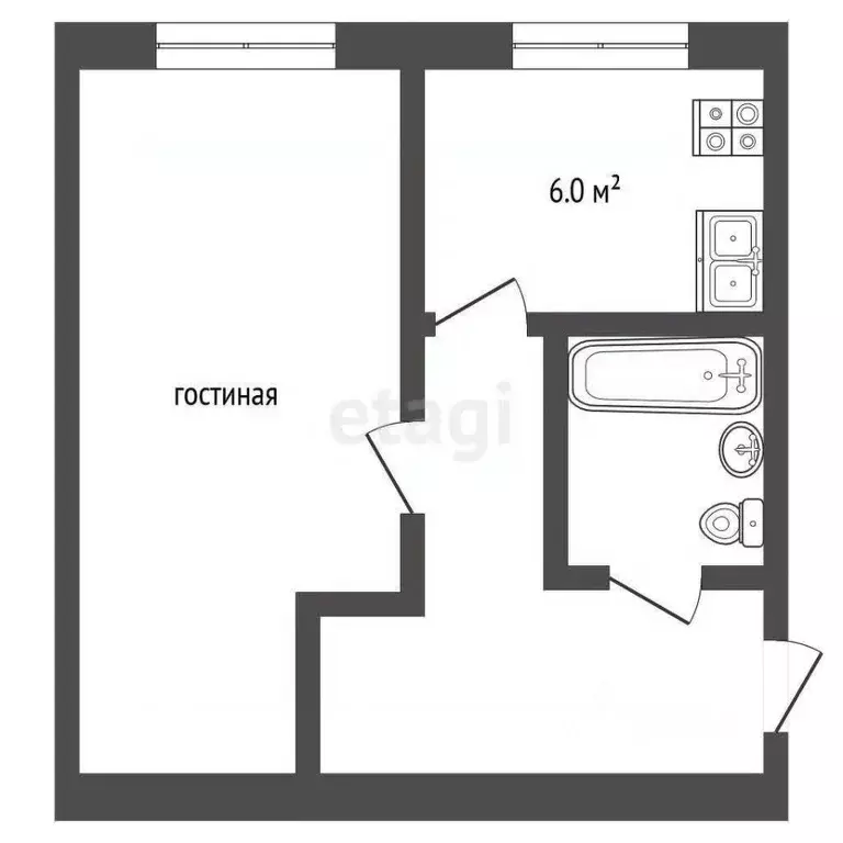 1-к кв. Ярославская область, Ростов 1-й мкр, 4 (30.0 м) - Фото 1