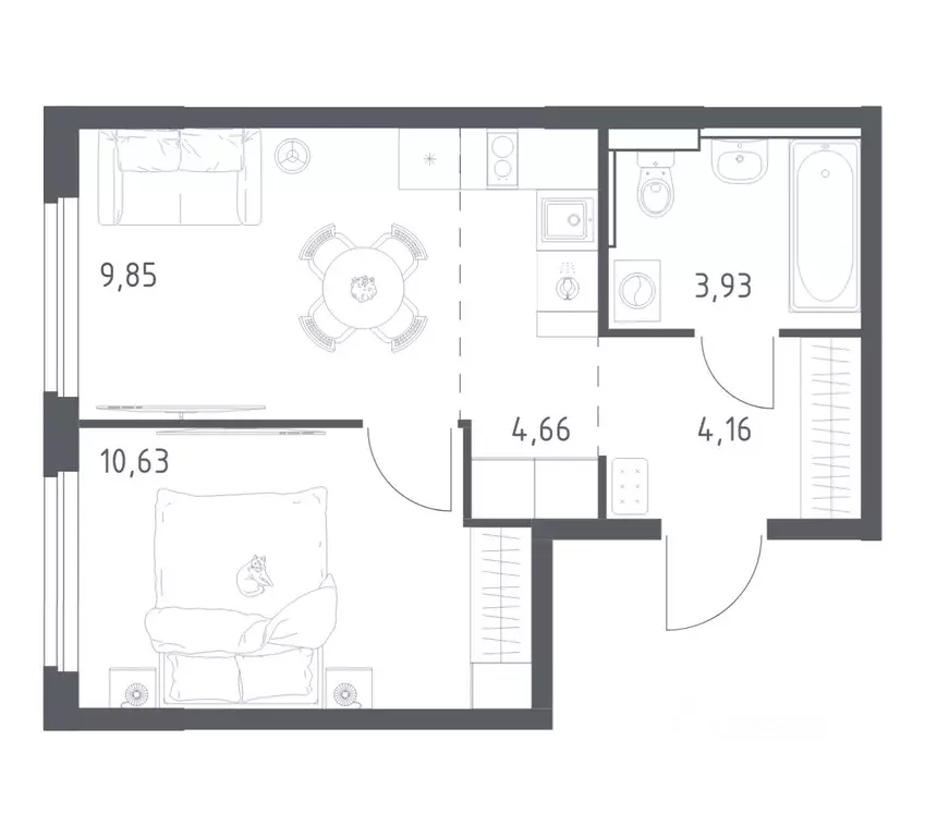 1-к кв. Ростовская область, Ростов-на-Дону Донские Легенды жилой ... - Фото 1