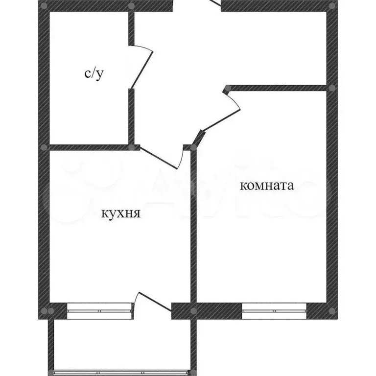 1-к. квартира, 35,5 м, 2/5 эт. - Фото 0