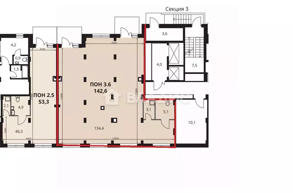 Помещение свободного назначения в Москва Ленинградское ш., 228к1 (143 ... - Фото 2