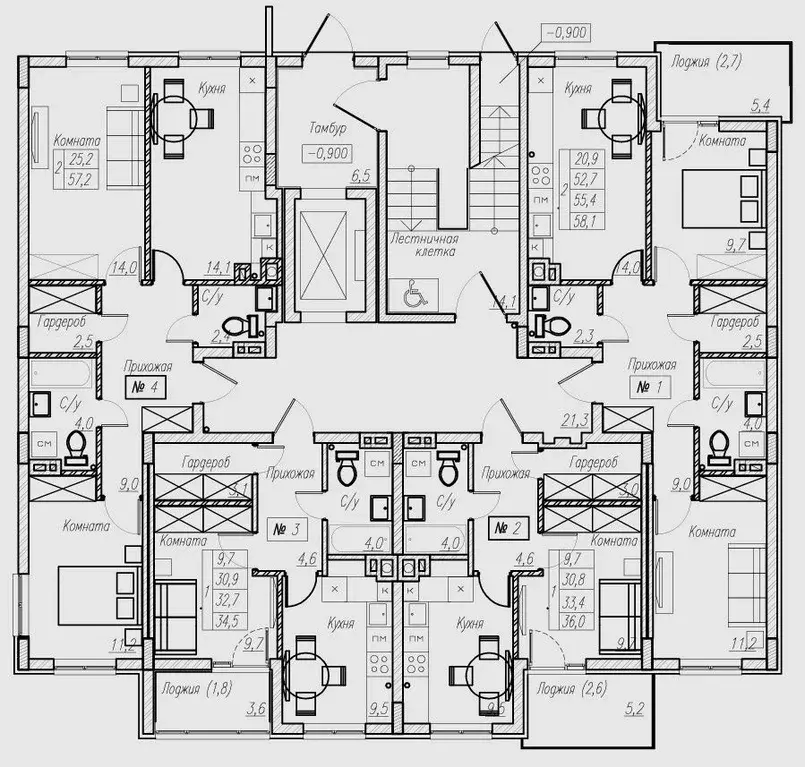 2-к кв. Калининградская область, Пионерский  (55.4 м) - Фото 2