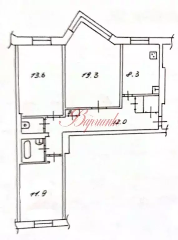3-к кв. Архангельская область, Северодвинск ул. Трухинова, 16 (71.3 м) - Фото 1