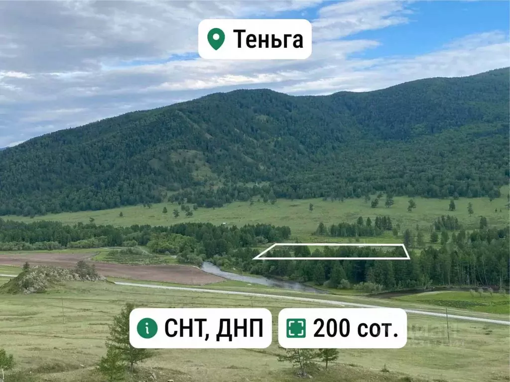 Участок в Алтай, Онгудайский район, с. Теньга Береговая ул., 12 (200.0 ... - Фото 1