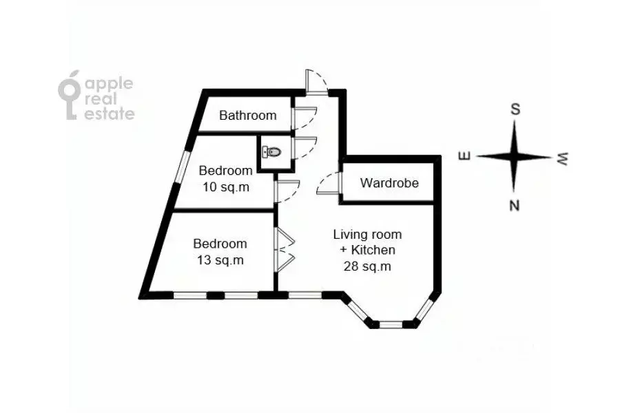 3-к кв. Москва ул. Большая Полянка, 44 (70.0 м) - Фото 2