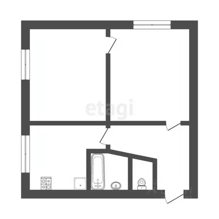 2-к кв. Смоленская область, Смоленск ул. Щорса, 4 (41.5 м) - Фото 0