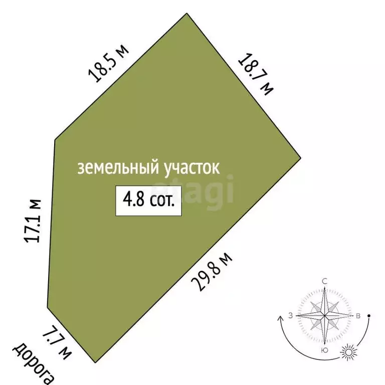 Участок в Севастополь пер. Генерала Мельника (4.8 сот.) - Фото 1