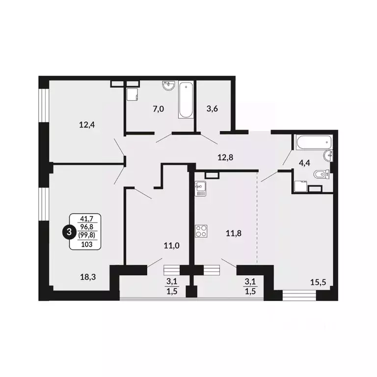 3-к кв. Кировская область, Киров ул. Воровского, 97 (99.8 м) - Фото 0