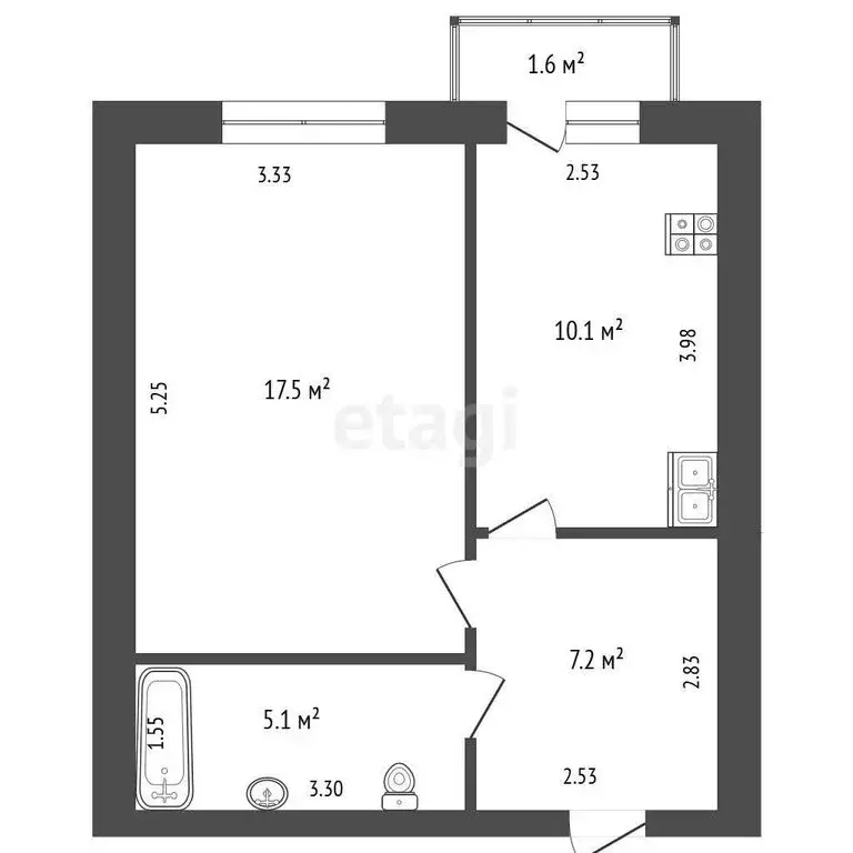 1-комнатная квартира: Тюмень, улица Московский Тракт, 87к2 (41.5 м) - Фото 0