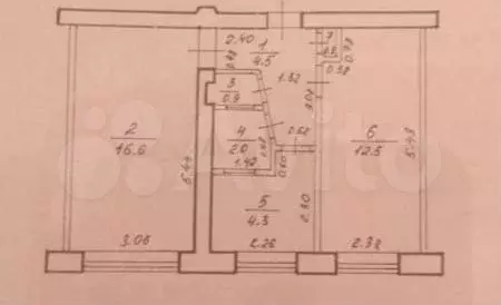 2-к. квартира, 41,1 м, 1/5 эт. - Фото 0
