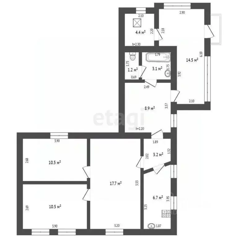 Дом в Воронежская область, Борисоглебск Полярная ул., 54 (66 м) - Фото 2