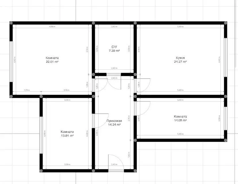 3-комнатная квартира: Нальчик, улица Ашурова, 1Г (89.44 м) - Фото 0
