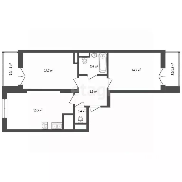 2-к кв. Московская область, Красногорск городской округ, Путилково пгт ... - Фото 2