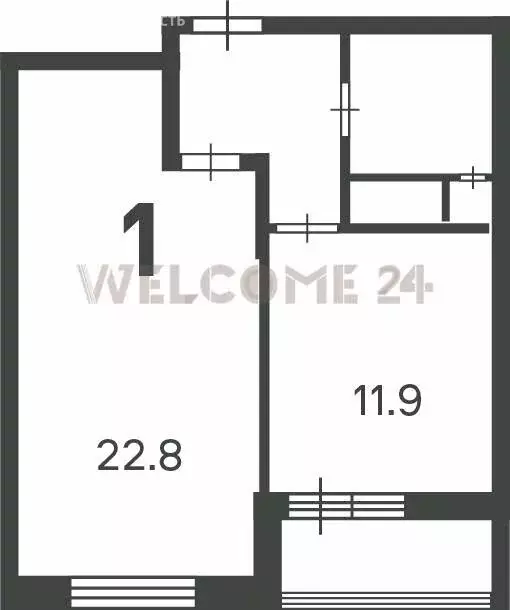 1-комнатная квартира: Москва, Фестивальная улица, 15к2 (43.9 м) - Фото 1